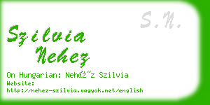 szilvia nehez business card